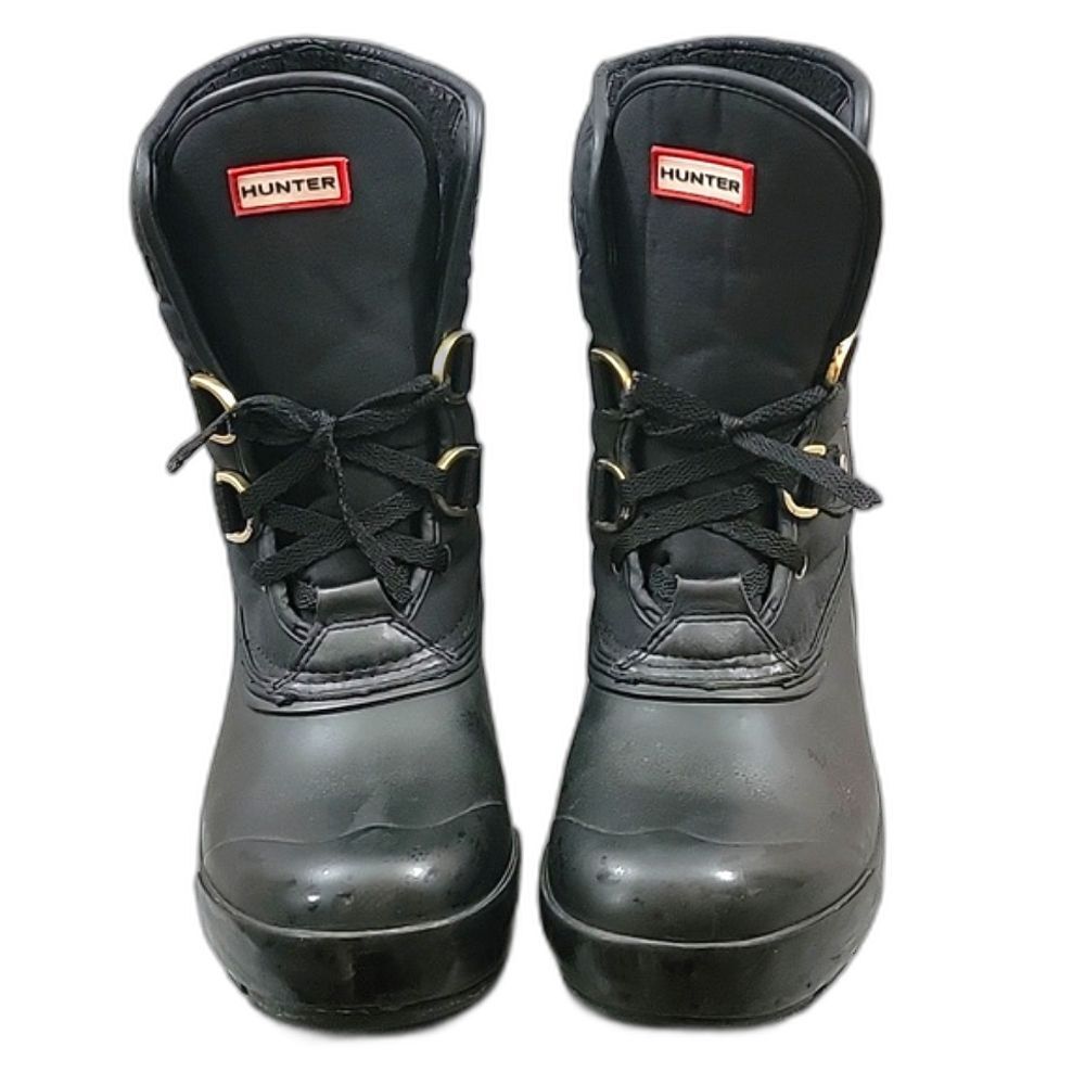 Hunter Cort Combat Rubber Duck boot Blk- Unisex Women's 9 Men's 8 40 / 41 EU